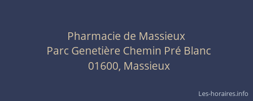 Pharmacie de Massieux