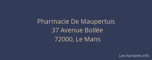 Pharmacie De Maupertuis