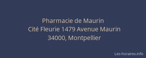 Pharmacie de Maurin