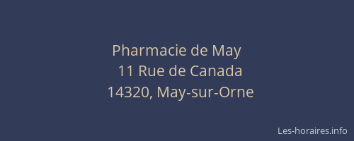 Pharmacie de May
