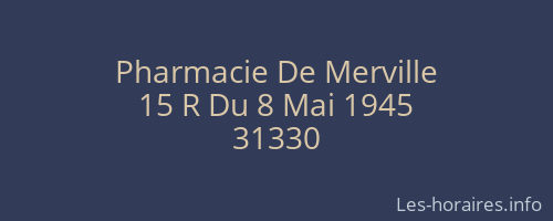 Pharmacie De Merville