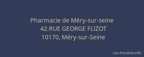 Pharmacie de Méry-sur-seine