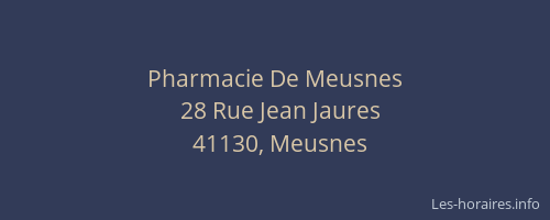 Pharmacie De Meusnes