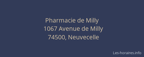 Pharmacie de Milly