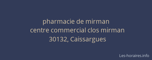 pharmacie de mirman