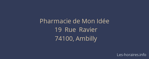 Pharmacie de Mon Id&eacute;e