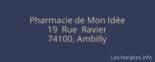 Pharmacie de Mon Idée