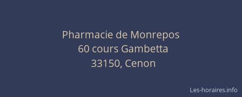 Pharmacie de Monrepos