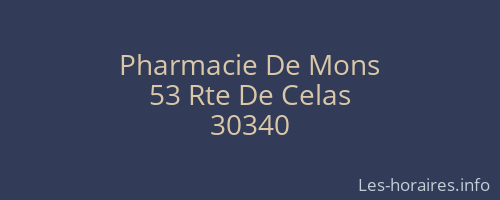 Pharmacie De Mons