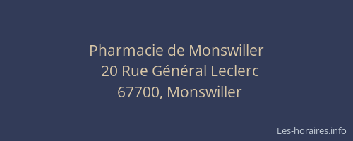 Pharmacie de Monswiller