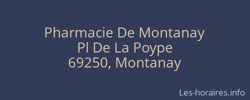Pharmacie De Montanay