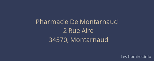 Pharmacie De Montarnaud