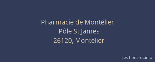 Pharmacie de Mont&eacute;lier
