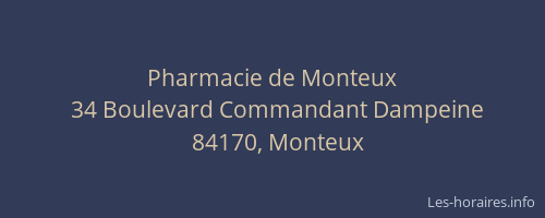 Pharmacie de Monteux