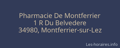 Pharmacie De Montferrier