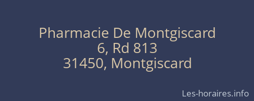 Pharmacie De Montgiscard