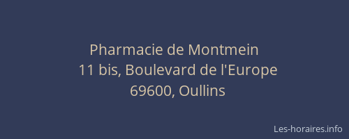Pharmacie de Montmein