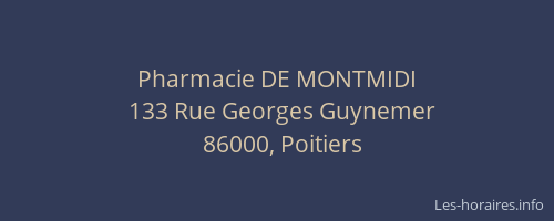 Pharmacie DE MONTMIDI