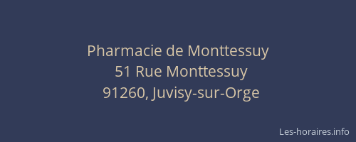 Pharmacie de Monttessuy