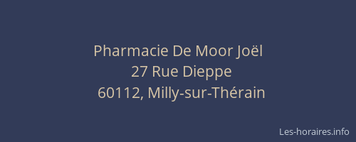 Pharmacie De Moor Joël