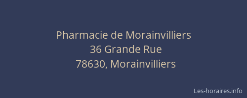 Pharmacie de Morainvilliers