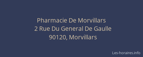 Pharmacie De Morvillars