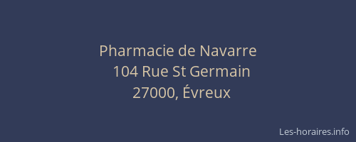 Pharmacie de Navarre