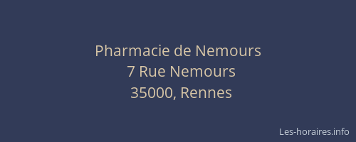 Pharmacie de Nemours