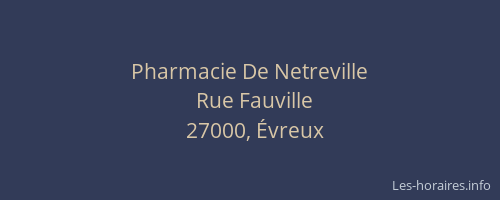 Pharmacie De Netreville