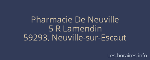 Pharmacie De Neuville