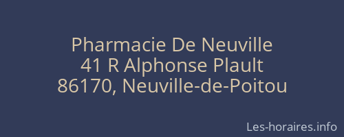 Pharmacie De Neuville