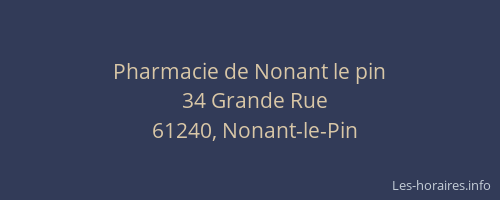 Pharmacie de Nonant le pin