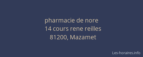 pharmacie de nore