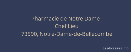 Pharmacie de Notre Dame