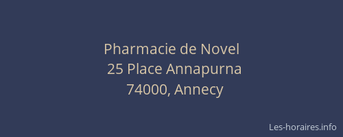 Pharmacie de Novel