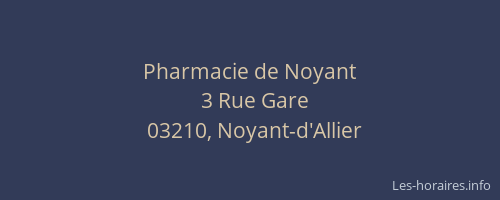 Pharmacie de Noyant