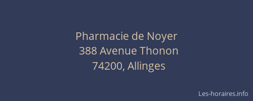 Pharmacie de Noyer