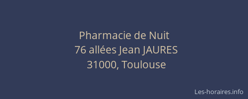 Pharmacie de Nuit