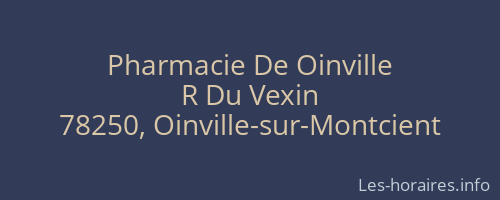 Pharmacie De Oinville