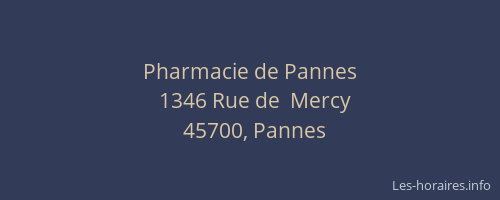Pharmacie de Pannes