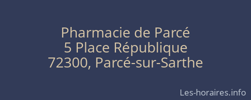Pharmacie de Parcé