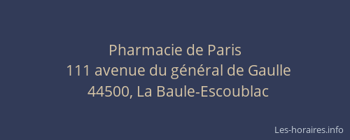 Pharmacie de Paris