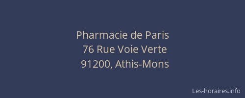 Pharmacie de Paris
