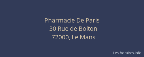 Pharmacie De Paris