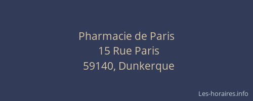 Pharmacie de Paris