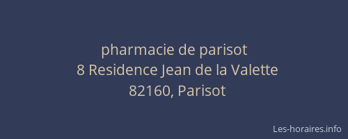 pharmacie de parisot