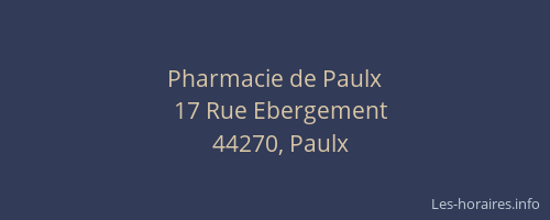 Pharmacie de Paulx