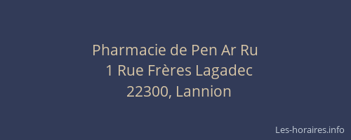 Pharmacie de Pen Ar Ru