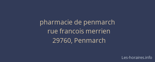 pharmacie de penmarch