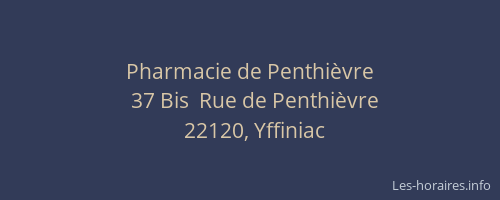 Pharmacie de Penthièvre
